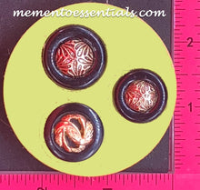 Load image into Gallery viewer, Silicone Mold elegant button jewelry ornate used with wax, gypsum, resin, hot glue, soap, clay, metal