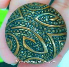 Load image into Gallery viewer, Silicone Mold elegant cabochon Medallion button pin jewelry used with wax, gypsum, resin, hot glue, soap, clay, metal