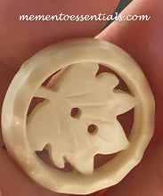 Load image into Gallery viewer, Silicone Mold elegant cabochon Medallion button pin leaf jewelry used with wax, gypsum, resin, hot glue, soap, clay, metal