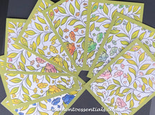 Load image into Gallery viewer, 8 Handmade Note Cards A2 with Envelope.  Flower leaves leaf Bouquet Daisy Flower Rose 2 card colors to choose from