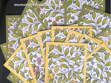 Load image into Gallery viewer, 8 Handmade Note Cards A2 with Envelope.  Flower leaves leaf Bouquet Daisy Flower Rose 2 card colors to choose from