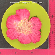 Load image into Gallery viewer, Silicone Mold Flower Hibiscus Dahlia you can use with wax, gypsum, resin, hot glue, soap, clay, metal and concrete