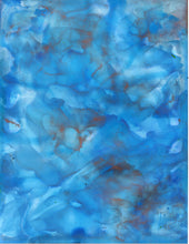 Load image into Gallery viewer, Alcohol Prints  Blues & Aqua