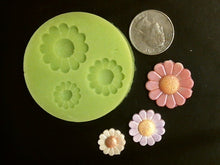 Load image into Gallery viewer, Silicone Mold Flower Daisy used with wax, Candle, gypsum, resin, hot glue, soap, clay, concrete, metal