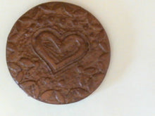 Load image into Gallery viewer, Silicone Mold Medallion Heart used with wax, Candle, gypsum, resin, hot glue, soap, clay, concrete, metal