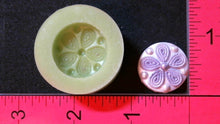 Load image into Gallery viewer, Silicone Mold used to make flower button with wax, Candle, gypsum, resin, hot glue, soap, clay, concrete, metal. Embellishment