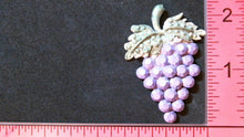 Load image into Gallery viewer, Silicone Mold elegant grape grapes Pin jewelry used with wax, gypsum, resin, hot glue, soap, clay, metal