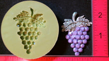 Load image into Gallery viewer, Silicone Mold elegant grape grapes Pin jewelry used with wax, gypsum, resin, hot glue, soap, clay, metal