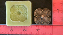 Load image into Gallery viewer, Silicone Mold elegant Button cabochon sqaure decorative used with wax, gypsum, resin, hot glue, soap, clay, metal