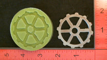 Load image into Gallery viewer, Silicone Mold Gear used with wax, cards, Scrapbooking, Candle, gypsum, resin, hot glue, soap, clay, concrete, metal