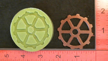 Load image into Gallery viewer, Silicone Mold Gear used with wax, cards, Scrapbooking, Candle, gypsum, resin, hot glue, soap, clay, concrete, metal