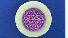 Load image into Gallery viewer, Silicone Mold elegant cabochon Medallion button pin jewelry used with wax, gypsum, resin, hot glue, soap, clay, metal