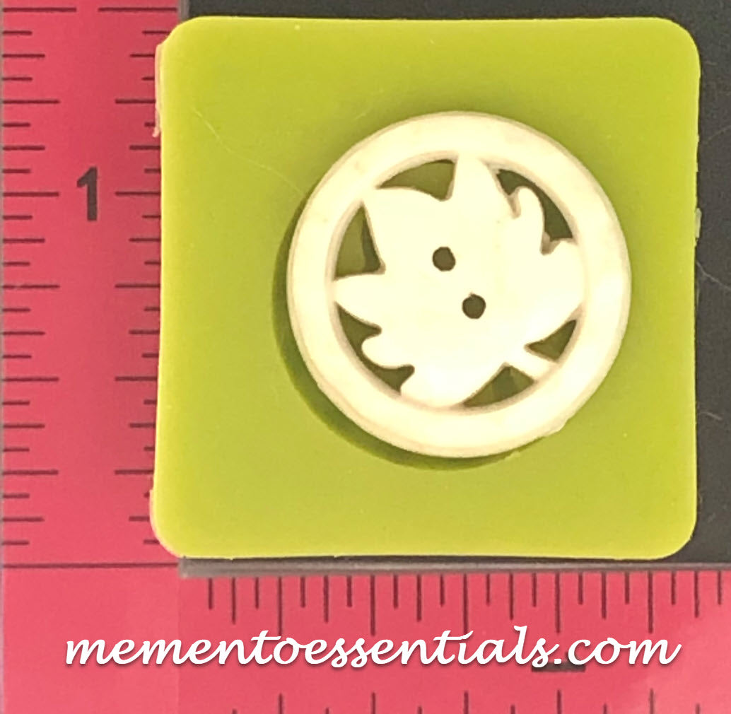 Silicone Mold elegant cabochon Medallion button pin leaf jewelry used with wax, gypsum, resin, hot glue, soap, clay, metal