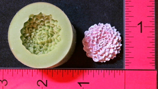 Silicone Mold cabochon jewelry carnation Chrysanthemum flower used with wax, Candle, gypsum, resin, hot glue, soap, clay, concrete, metal