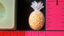 Load image into Gallery viewer, Silicone Mold Pineapple fruit jewelry used with wax, Candle, gypsum, resin, hot glue, soap, clay, concrete, metal
