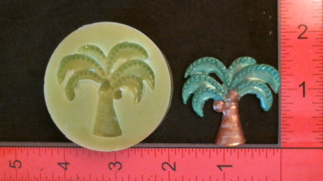 Silicone Mold elegant Frame Palm Coconut Tree used with wax, gypsum, resin, hot glue, soap, clay, metal