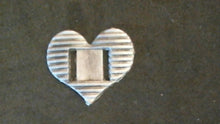 Load image into Gallery viewer, Silicone Mold Heart Ribbon Plate used with wax, gypsum, resin, hot glue, soap, clay, metal
