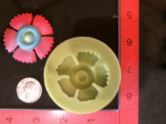 Silicone Mold Flower Daisy used with wax, Candle, gypsum, resin, hot glue, soap, clay, concrete, metal