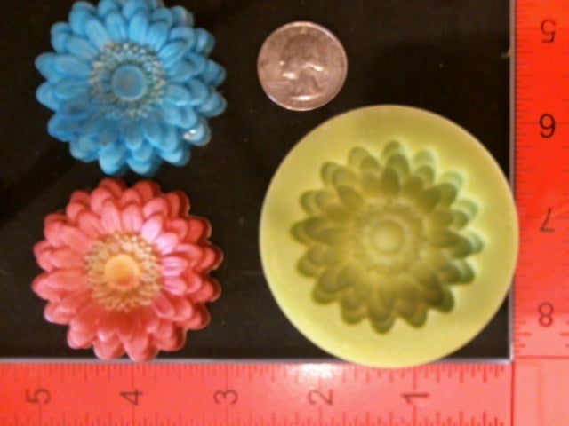 Silicone Mold Flower Chrysanthemum used with wax, Candle, gypsum, resin, hot glue, soap, clay, concrete, metal