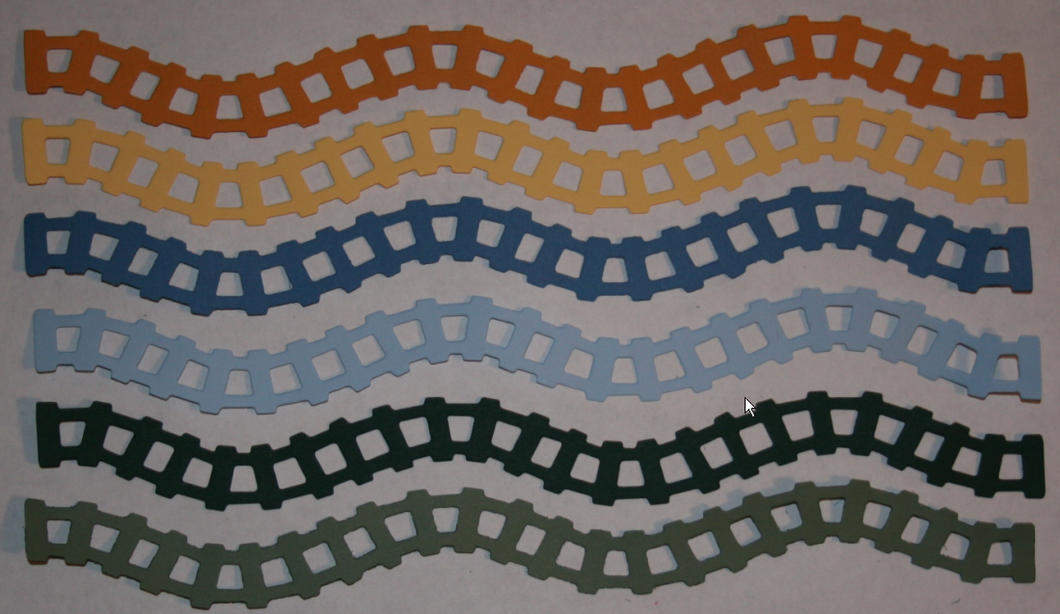4 Train Track Border Die Cut Railroad, Scrapbooking, Paper Piecing, Party, Page, Collage